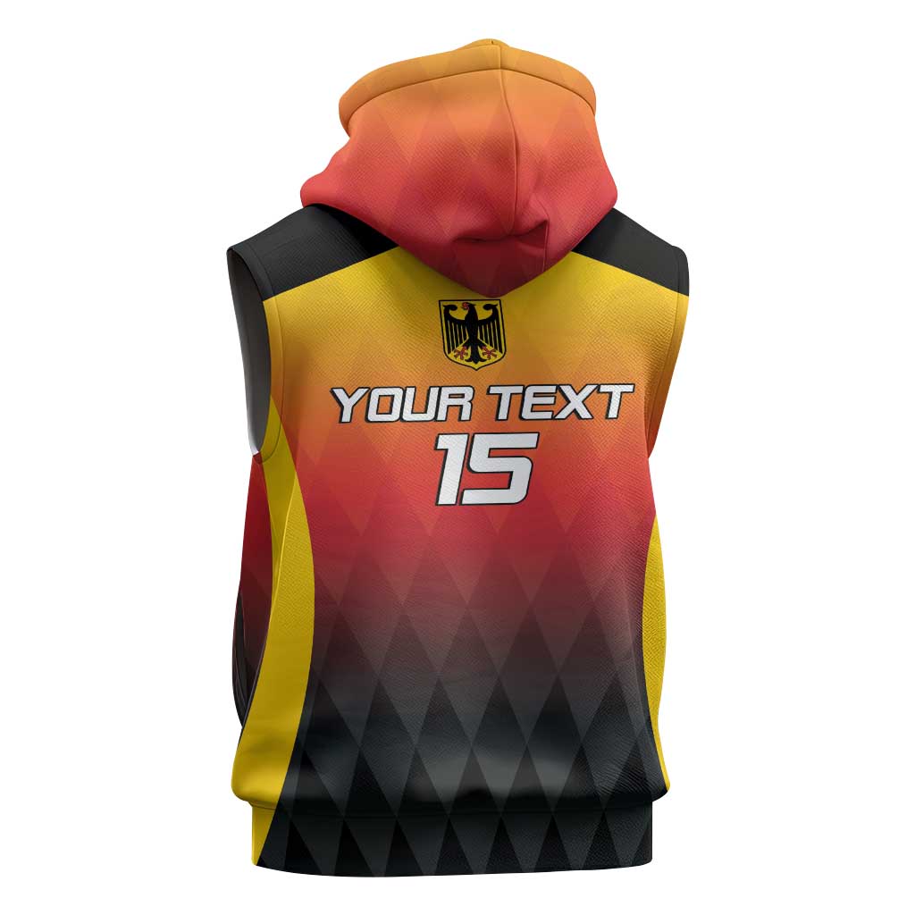 Custom Germany Basketball Sleeveless Zip Hoodie European Champions 2025 - Wonder Print Shop