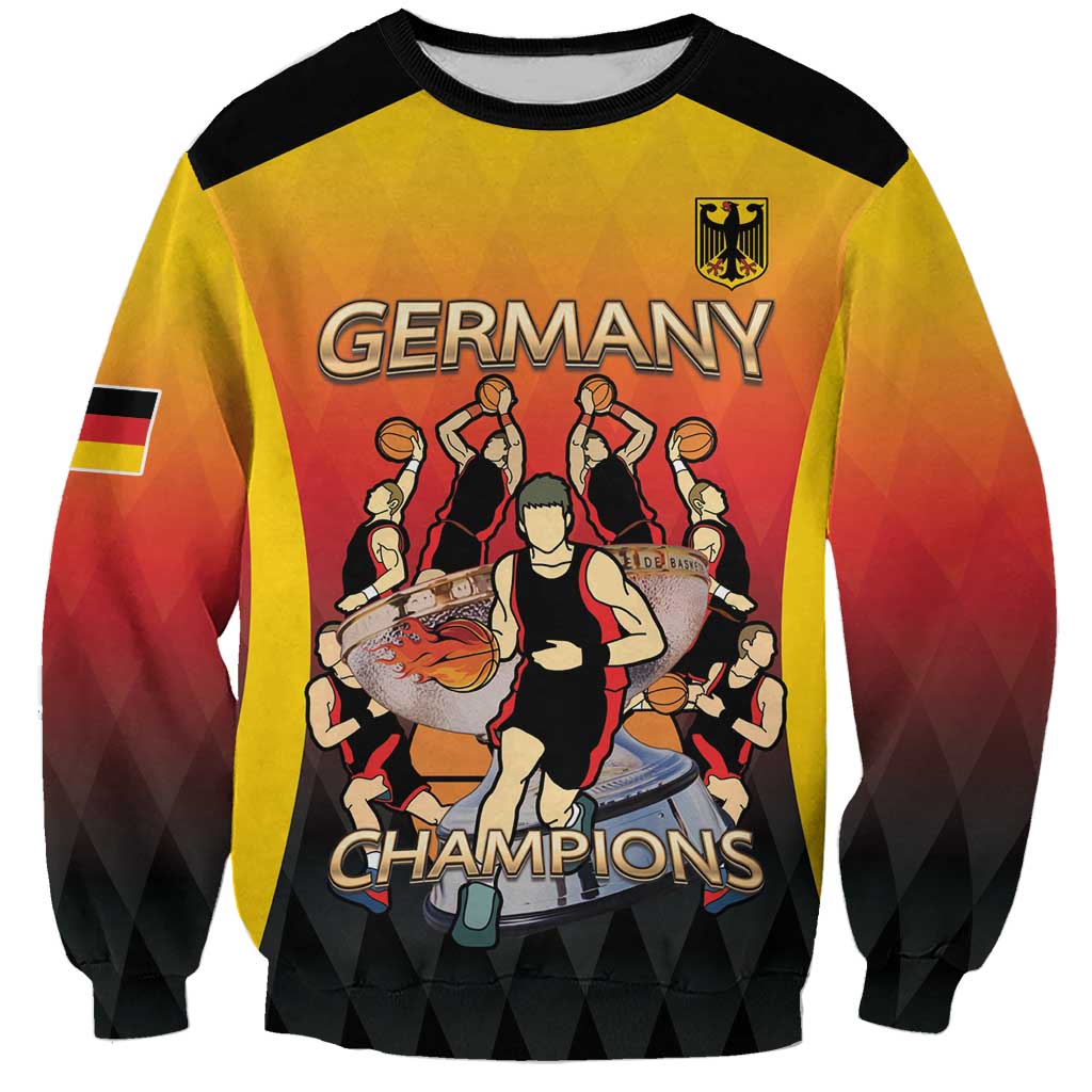 Custom Germany Basketball Sweatshirt European Champions 2025 - Wonder Print Shop
