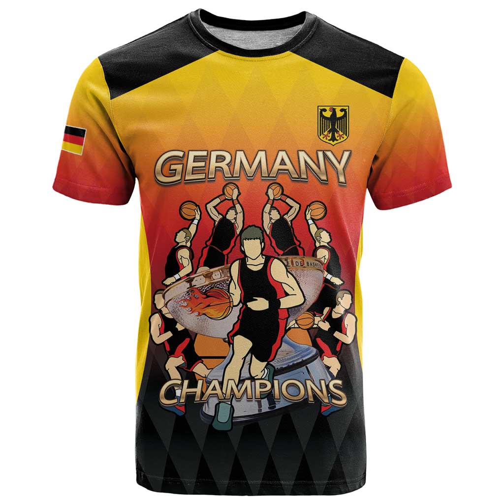 Custom Germany Basketball T Shirt European Champions 2025 - Wonder Print Shop