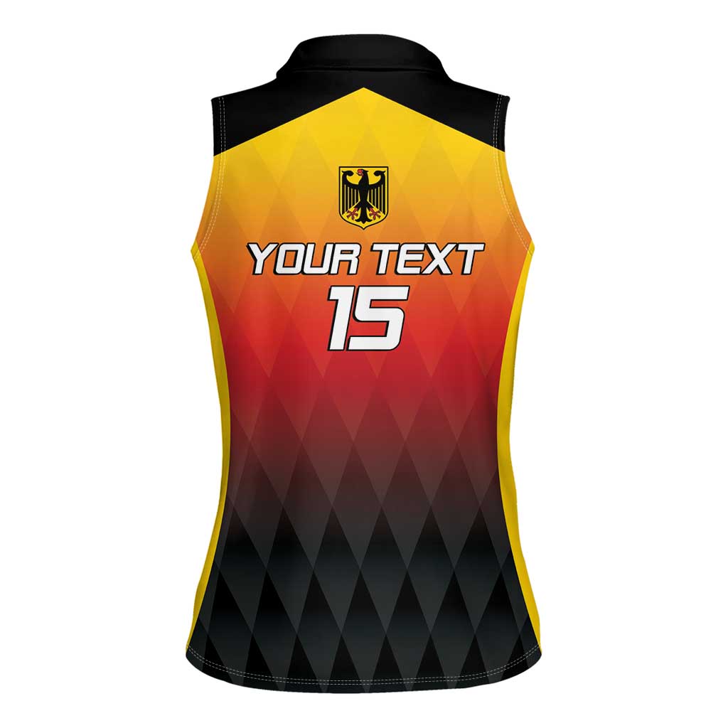 Custom Germany Basketball Women Sleeveless Polo Shirt European Champions 2025 - Wonder Print Shop