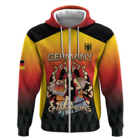 Custom Germany Basketball Zip Hoodie European Champions 2025 - Wonder Print Shop