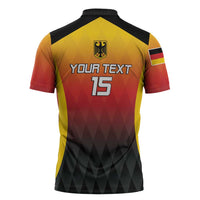 Custom Germany Basketball Zipper Polo Shirt European Champions 2025 - Wonder Print Shop