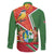 Suriname Independence Day Family Matching Summer Maxi Dress and Hawaiian Shirt Coat Of Arms With Lesser Kiskadee - Wonder Print Shop