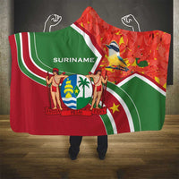 Suriname Independence Day Hooded Blanket Coat Of Arms With Lesser Kiskadee