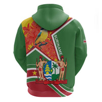 Suriname Independence Day Hoodie Coat Of Arms With Lesser Kiskadee - Wonder Print Shop