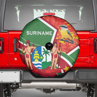 Suriname Independence Day Spare Tire Cover Coat Of Arms With Lesser Kiskadee - Wonder Print Shop