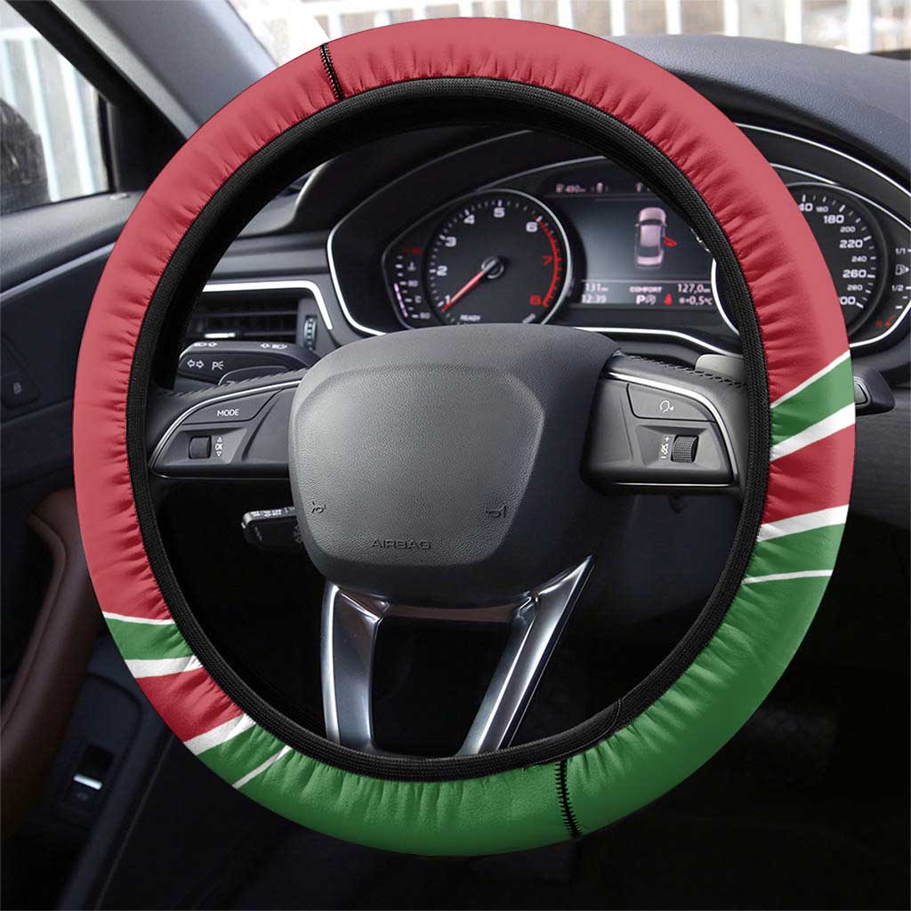 Suriname Independence Day Steering Wheel Cover Coat Of Arms With Lesser Kiskadee - Wonder Print Shop