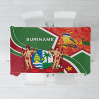 Suriname Independence Day Tablecloth Coat Of Arms With Lesser Kiskadee - Wonder Print Shop