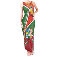 Suriname Independence Day Tank Maxi Dress Coat Of Arms With Lesser Kiskadee - Wonder Print Shop