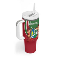 Suriname Independence Day Tumbler With Handle Coat Of Arms With Lesser Kiskadee - Wonder Print Shop