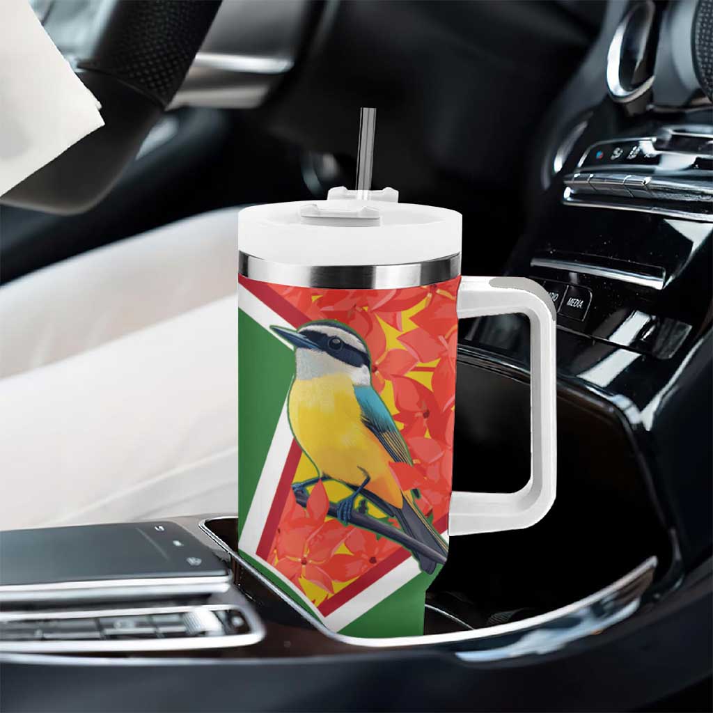Suriname Independence Day Tumbler With Handle Coat Of Arms With Lesser Kiskadee - Wonder Print Shop