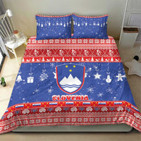 Slovenia Christmas Bedding Set Coat Of Arms Vesel Bozic - Wonder Print Shop
