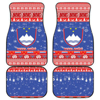 Slovenia Christmas Car Mats Coat Of Arms Vesel Bozic - Wonder Print Shop