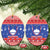 Slovenia Christmas Ceramic Ornament Coat Of Arms Vesel Bozic - Wonder Print Shop