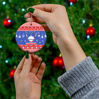 Slovenia Christmas Ceramic Ornament Coat Of Arms Vesel Bozic - Wonder Print Shop