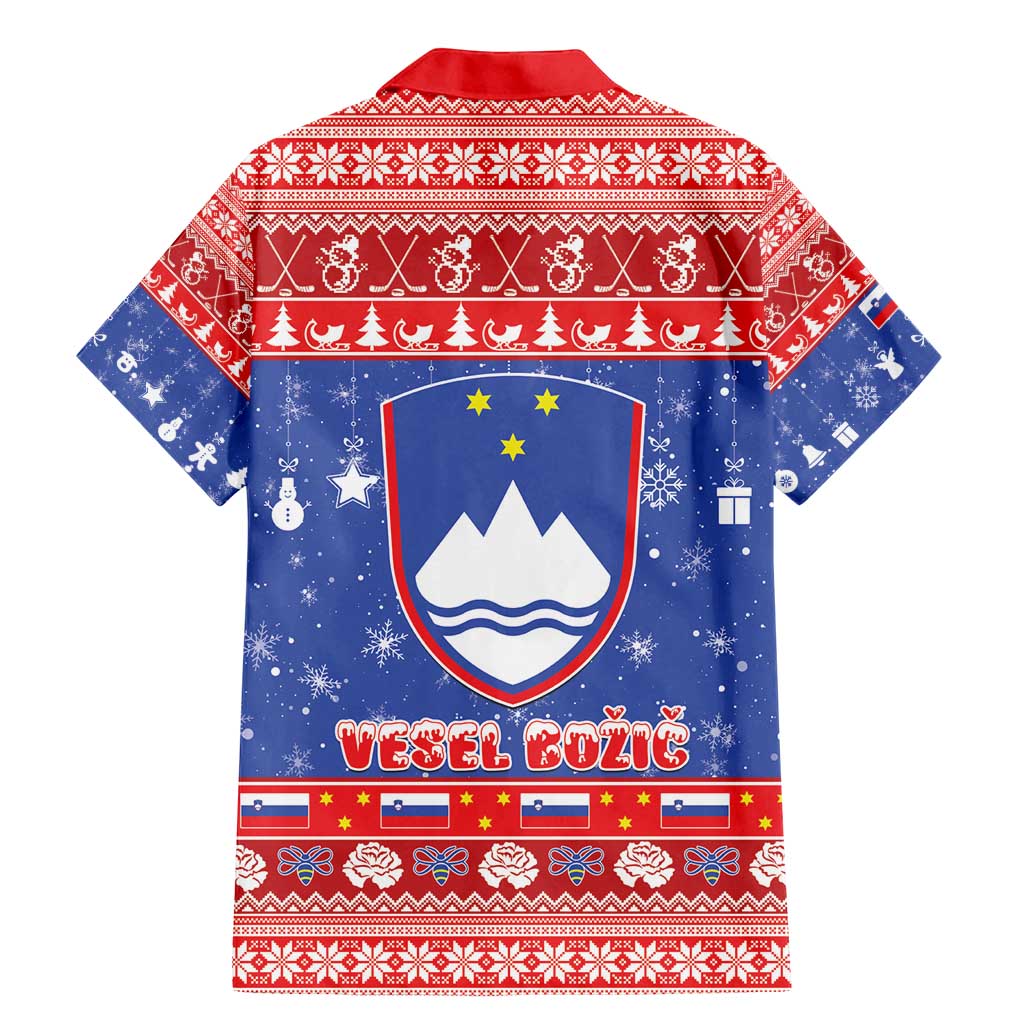 Slovenia Christmas Family Matching Mermaid Dress and Hawaiian Shirt Coat Of Arms Vesel Bozic - Wonder Print Shop