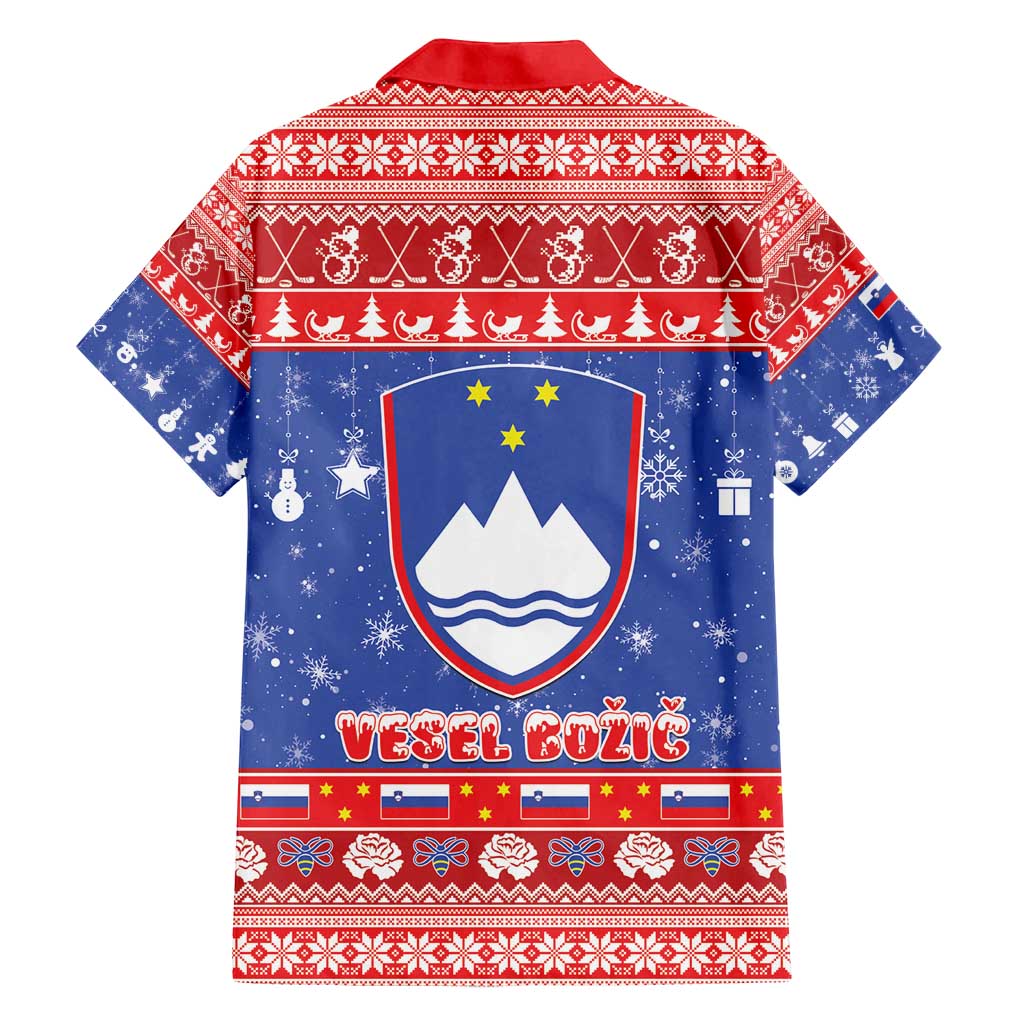 Slovenia Christmas Family Matching Puletasi and Hawaiian Shirt Coat Of Arms Vesel Bozic - Wonder Print Shop