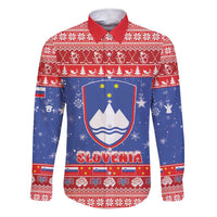 Slovenia Christmas Family Matching Short Sleeve Bodycon Dress and Hawaiian Shirt Coat Of Arms Vesel Bozic - Wonder Print Shop