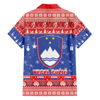 Slovenia Christmas Hawaiian Shirt Coat Of Arms Vesel Bozic - Wonder Print Shop