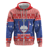 Slovenia Christmas Hoodie Coat Of Arms Vesel Bozic - Wonder Print Shop