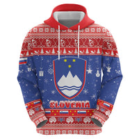Slovenia Christmas Hoodie Coat Of Arms Vesel Bozic - Wonder Print Shop