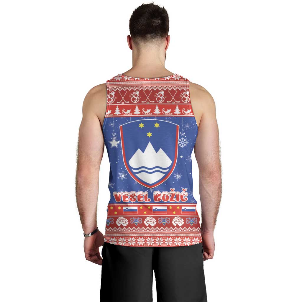 Slovenia Christmas Men Tank Top Coat Of Arms Vesel Bozic - Wonder Print Shop