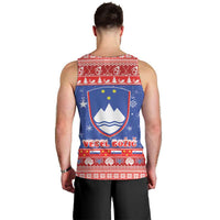 Slovenia Christmas Men Tank Top Coat Of Arms Vesel Bozic - Wonder Print Shop