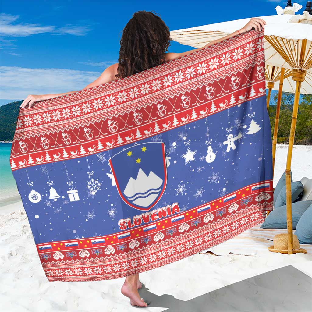 Slovenia Christmas Sarong Coat Of Arms Vesel Bozic - Wonder Print Shop