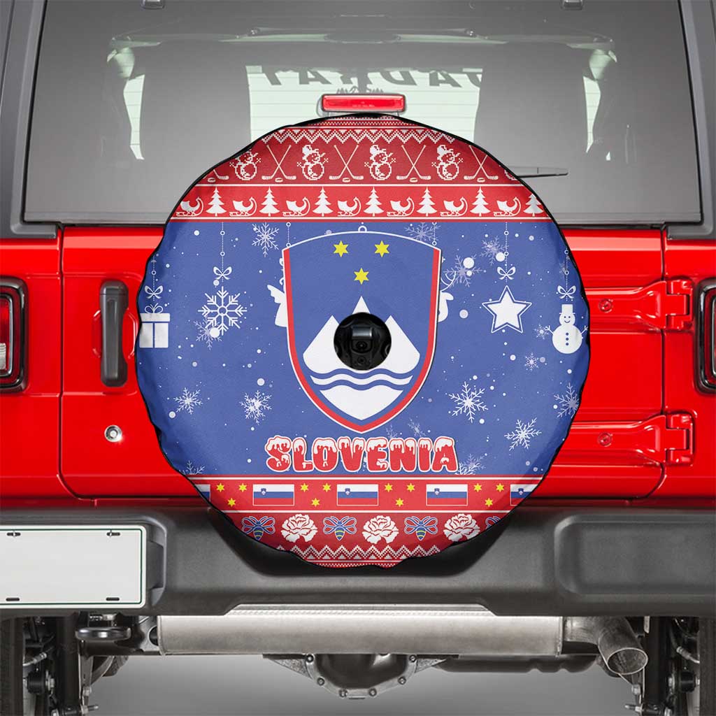 Slovenia Christmas Spare Tire Cover Coat Of Arms Vesel Bozic - Wonder Print Shop