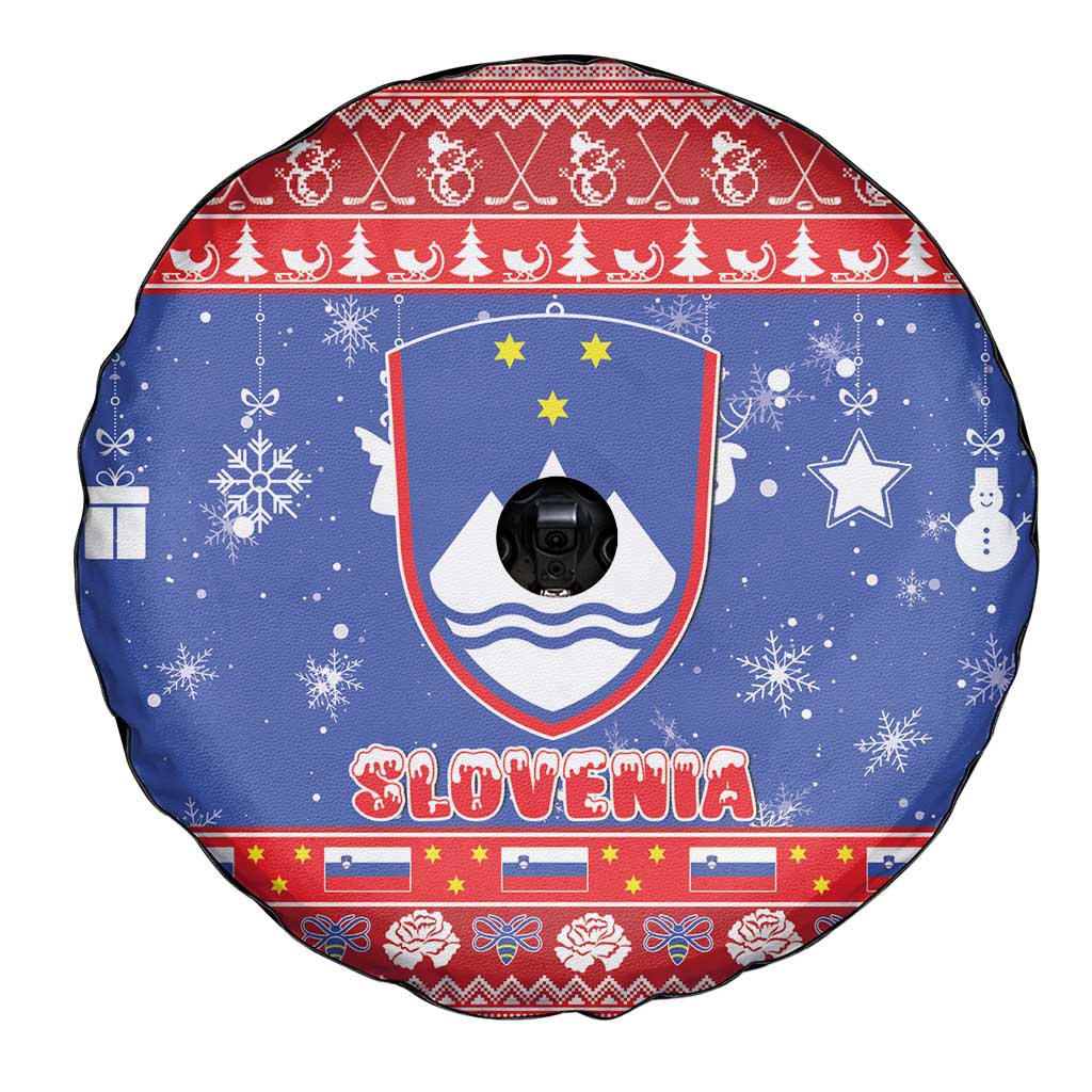 Slovenia Christmas Spare Tire Cover Coat Of Arms Vesel Bozic - Wonder Print Shop