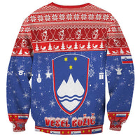 Slovenia Christmas Sweatshirt Coat Of Arms Vesel Bozic - Wonder Print Shop