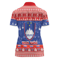 Slovenia Christmas Women Polo Shirt Coat Of Arms Vesel Bozic - Wonder Print Shop