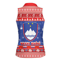 Slovenia Christmas Women Sleeveless Polo Shirt Coat Of Arms Vesel Bozic - Wonder Print Shop