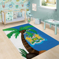 Personalised Sierra Leone Area Rug Coat Of Arms With Flag Map - Wonder Print Shop