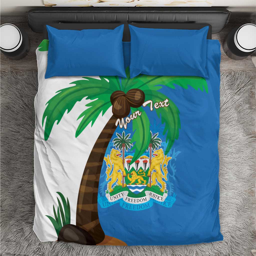 Personalised Sierra Leone Bedding Set Coat Of Arms With Flag Map - Wonder Print Shop