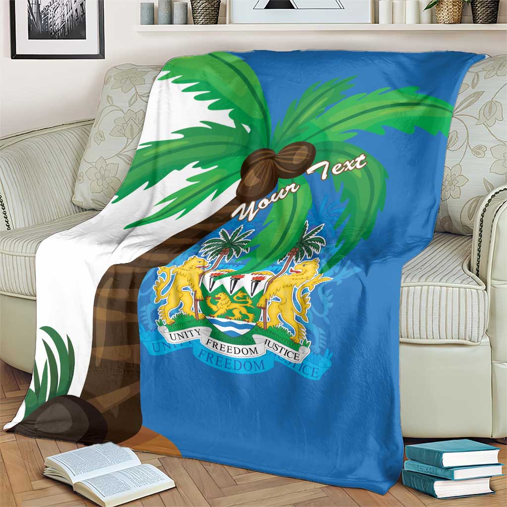 Personalised Sierra Leone Blanket Coat Of Arms With Flag Map