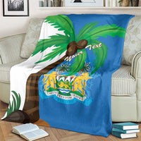 Personalised Sierra Leone Blanket Coat Of Arms With Flag Map