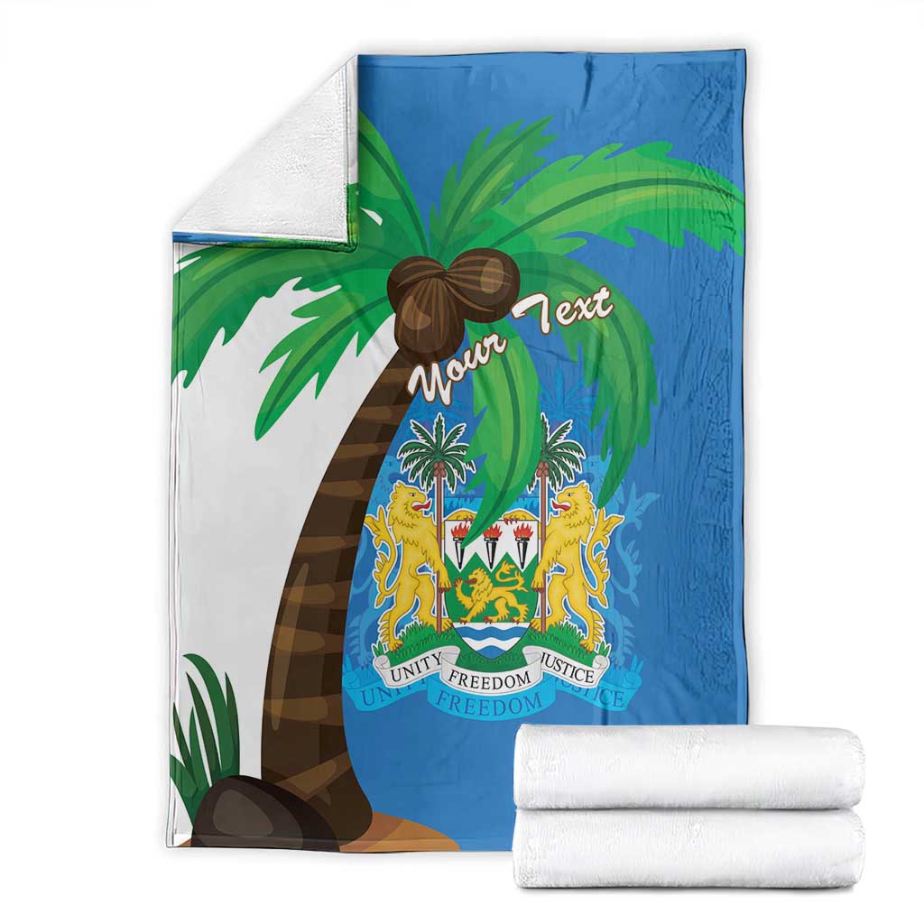 Personalised Sierra Leone Blanket Coat Of Arms With Flag Map