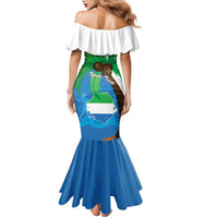 Personalised Sierra Leone Family Matching Mermaid Dress and Hawaiian Shirt Coat Of Arms With Flag Map - Wonder Print Shop