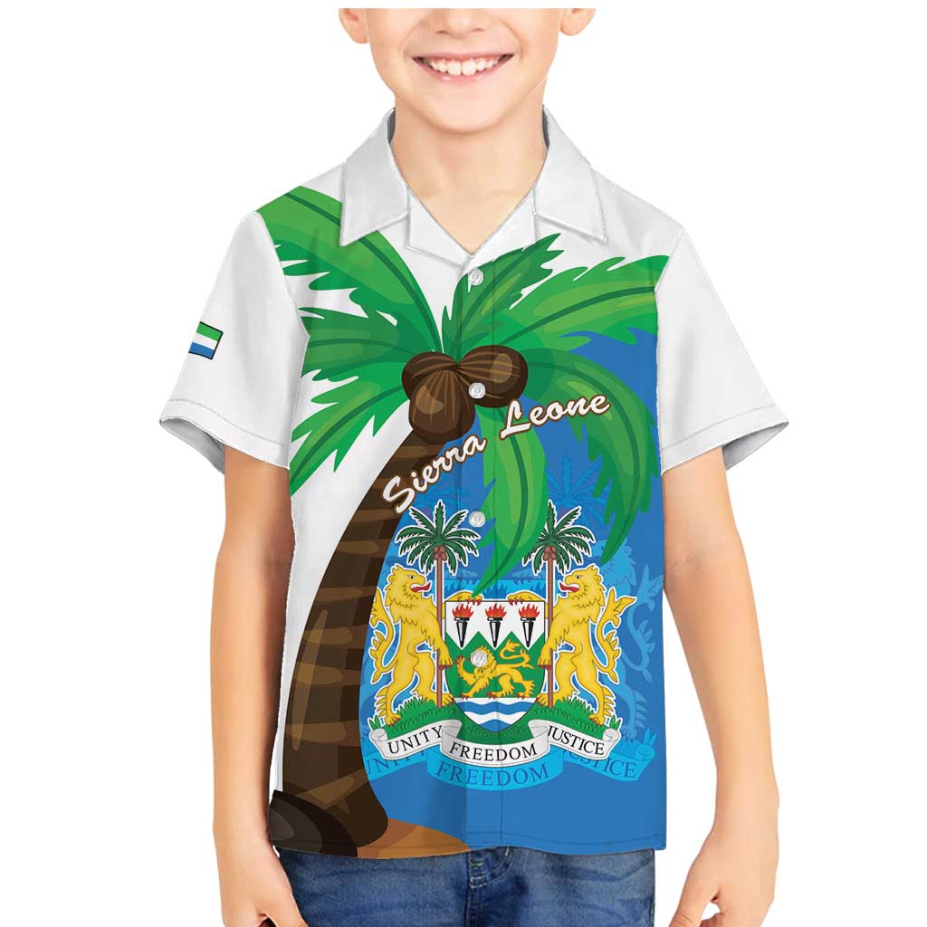 Personalised Sierra Leone Family Matching Mermaid Dress and Hawaiian Shirt Coat Of Arms With Flag Map - Wonder Print Shop