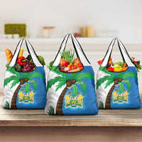 Personalised Sierra Leone Grocery Bag Coat Of Arms With Flag Map