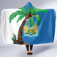 Personalised Sierra Leone Hooded Blanket Coat Of Arms With Flag Map