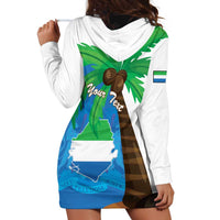 Personalised Sierra Leone Hoodie Dress Coat Of Arms With Flag Map - Wonder Print Shop