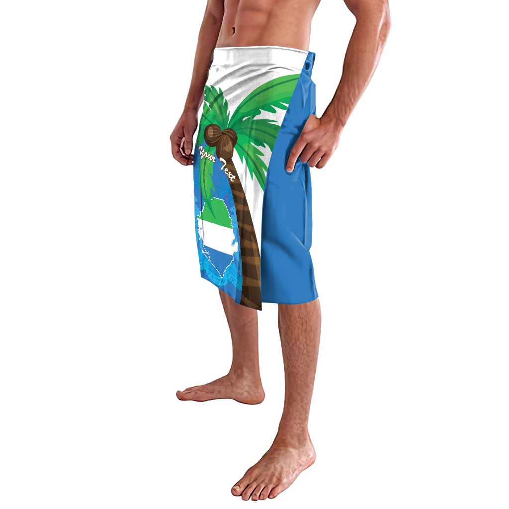 Personalised Sierra Leone Lavalava Coat Of Arms With Flag Map - Wonder Print Shop