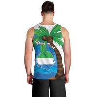 Personalised Sierra Leone Men Tank Top Coat Of Arms With Flag Map - Wonder Print Shop