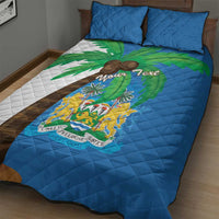 Personalised Sierra Leone Quilt Bed Set Coat Of Arms With Flag Map - Wonder Print Shop