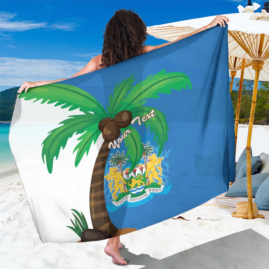 Personalised Sierra Leone Sarong Coat Of Arms With Flag Map - Wonder Print Shop