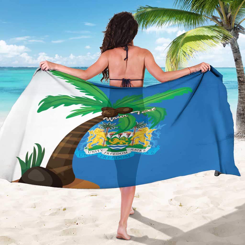 Personalised Sierra Leone Sarong Coat Of Arms With Flag Map - Wonder Print Shop