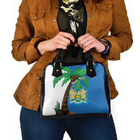 Personalised Sierra Leone Shoulder Handbag Coat Of Arms With Flag Map