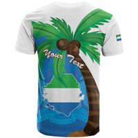 Personalised Sierra Leone T Shirt Coat Of Arms With Flag Map - Wonder Print Shop